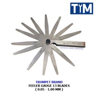 TRUMPET BRAND - Feeler Gauge Alat Pengukur Celah Lubang Set Lengkap - Filler Gauge Fuler Fuller Pull