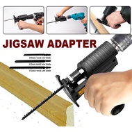 Hand Drill Jig Saw Adapter Power Electric Drill Convert Curve Saw Woodwork Cutting Reciprocating Jigsaw Gergaji Electrik