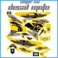 ۩ ☸ ♞ Decals, Sticker, Motorcycle Decals for Sniper 150, 006,yellow denise