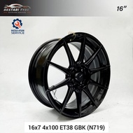 【Installation Available】N719 ADVANTI STORM S1 16 INCH 16X7 4X100 ET38 GBK READY STOCK