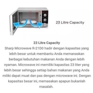 Microwave Sharp R21D0 23Liter 450Watt / Microwave Oven Sharp Low Watt