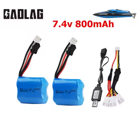 7.4v 800mAh 18350 battery for H100 H102 H106 Li-ion Battery and USB Charger for JJRC S1 S2 S3 S4 S5 