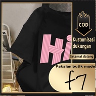 F7Kaos hi t shirt unised short sleeve Hi korean style t-shirt for women