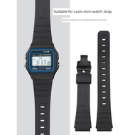 watch strap leather tali jam smart watch Sesuai dengan tali jam silikon resin Casio F-84/94 jam tang