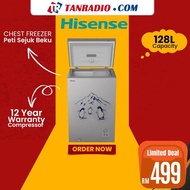 【PROMO MID YEAR】Hisense Freezer 128L Mechanical Temperature Control Chest Freezer Peti Sejuk Beku  卧
