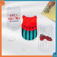 Cute cartoon dog clothing, dog vest, baseball cute pet clothing, watermelon dog vest, cute chef pet 