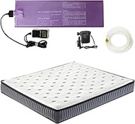 Ustenroya 50% Medium Wave Waterbed Mattress, Softside Water Bed with Soft Mattress Cover & Smart The