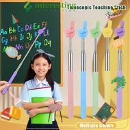 INTERESTING Finger Reading Sticks, Finger Design Telescopic Rod Teaching Pointer, Durable Stainless 