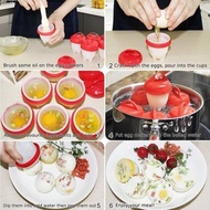 Good Quality Boiled Egg Mold Silicone Container Boiling Eggs Contents 6 Pcs / Egg Boiler