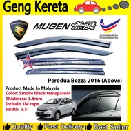 Air Press Window Mugen Acrylic Door Visor Tingkap Kening Kereta For Perodua Bezza (4Pcs x 9cm)