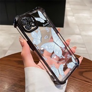 Case For Samsung A22 5G A22s 5G F42 5G Phone Butterfly Protective Cover Transparent Silicone Shockpr