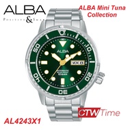 ALBA Mini Tuna Automatic นาฬิกาข้อมือผู้ชาย สายสแตนเลส , สายยาง รุ่น AL4243X1 / AL4245X1 / AL4247X1 