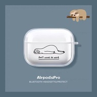 全新 apple AirPods Pro 無線藍芽耳機 樹懶 硬式保護殼（有實拍）