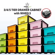 Tier Drawer Cabinet Abbaware 3/4/5 Tier Multipurpose Cabinet Drawer Storage  Buatan Malaysia