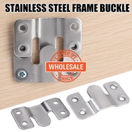 [ Wholesale ] Wall Picture Frame Hanger Display Hooks/ Photo Frame Picture Mirror Wall Hanger/ Stainless Steel Interlock Hanging Buckle/Flush Mount Bracket Furniture Connector