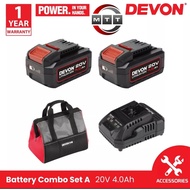 Devon Battery Combo Set 20V 4.0AH And 5.2AH