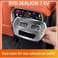 BYD SEALION 7 EV Rear Exhaust Air Outlet Mask Stainless Steel Air Conditioning Anti-dust Cover Inter
