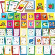 60 Alphabet and Game Cards, Double-Sided Letter Flashcards, Crossword, Tic-tac-Toe. WordSearch, Word