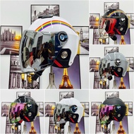 NAPOLI N011 1/2 Head Helmet with Leather Earmuffs Long Glasses Version, Covers All Wearing Genuinely