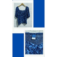 0LD NAVY cotton blend floral print cinched semi puff short sleeve top preloved/ plus size D