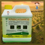 [ORIGINAL] 4L Nufarm Amine 60 /Racun Rumpai Sama Kenso Hextar Amine Rarity Amine tanaman Kelapa Sawi
