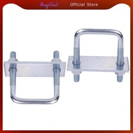 [MagiDeal] 2 Pieces Leaf Spring Clamps U Bolts Heavy Duty Metal with Nuts Bolt Plate and Washers Sta