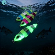 Lead Glow Jig Lure 60g to 120g Weight Options Reflective Blue Silver Rose