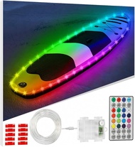Kayak Paddle Board Lights Kit IP68 Waterproof Dream Color SUP Glow Lights with Remote Battery Powere