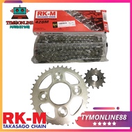 RKM ORIGINAL 100% RKM RS150 SPROCKET CHAIN SET RKM 428M CHAIN RANTAI 428M x 124L