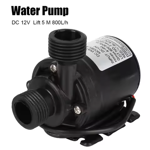 DC 12V Submersible Water Pump For Cooling System Fountains Heater Home 800L/H 5M Ultra-quiet Brushle