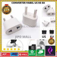 Flat To Round Plug Cable US To EU Travel Converter 111108