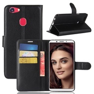 Litchi Leather Phone Case For OPPO Reno 10X Zoom F5 F9 Pro Wallet With Card Slot Holder Flip Case Cover