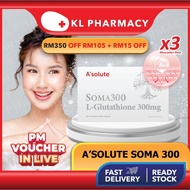 (BUY 3 FREE 1) Asolute Soma300 300mg L-Glutathione Plus for Skin Whitening (30s)