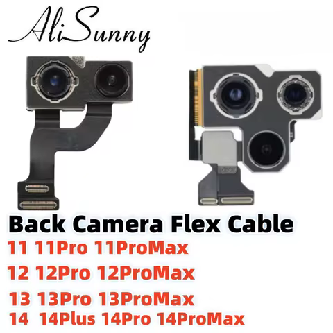 AliSunny Back Camera Flex Cable for iPhone 13 14 11 12 Pro Max Big Rear Main Cam Lens Ribbon Parts