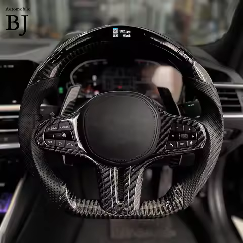 LED Steering Wheel Fit For BMW M1 M2 M3 M4 M5 G Series F40 F44 G20 G21 G28 G22 G29 G80 Carbon Fiber 