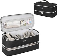 Jaffzora Carrying Case Fits for Shark Flexstyle &amp; Hair Dryer, Travel Storage Bag Compatible with Dyson Supersonic Hair Dryer/Airwrap Styler and Attachments, Black(Bag Only)