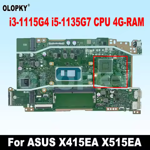 X415EA motherboard for ASUS X415EP X415EQ X515EA X515EP X515EQ V4200E V5200E laptop motherboard i3-1