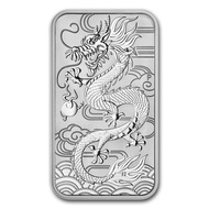 AFZA 2018 PERTH MINT AUSTRALIA DRAGON 1 Oz .9999 FINE SILVER BAR COIN