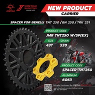 สเตอร์หลัง พร้อม Spacer อลูมิเนียมสีทอง จอมไทย JOMTHAI ตราพระอาทิตย์ สำหรับรุ่น BENELLI TNT250 / BN