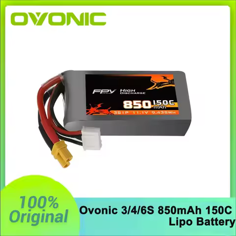 OVONIC 150C 850mAh Lipo Battery 3S 4S 6S FPV Battery For RC FPV Airplane Quadcopter Helicopter Drone