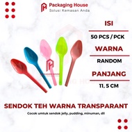 [50 PCS] COLORED TEA SPOON | Plastic TEA spoon | TRANSPARENT TEA SPOON | Spoon