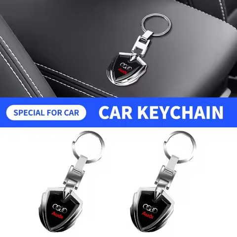 1Pcs High Quality Metal Car Logo Keychain For Audi A3 8L 8V 8P A4 B5 B6 B7 B8 A5 A6 C5 C6 C7 A7 A8 D