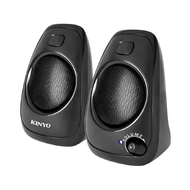KINYO USB 多媒體音箱2件組 90 x 88 x 135mm 386g  US-207  黑色