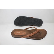 Zero Size Coffee 23 Flat Woven Flip-Flops
