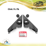 ลำโพง Tweeter+หูช้าง ซ้าย+ขวา สีดำ 4ชิ้น แท้ Honda  Aftermarket Parts Civic FK FC Sedan Hatchback ปร