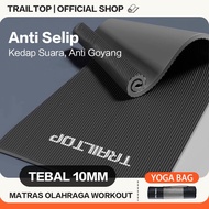 Trailtop 10mm Yoga Mat Non Slip Thick Nbr Material Yoga Matt For Workout Exercise