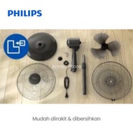 PHILIPS STANDING FAN ACP-610/01 3 BLADE 45 WATT STAND FAN ACP610 BLACK