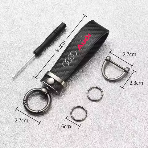 Car Keyring Leather Keychain Key Holder for Audi Sline RS A3 A4L A5 A6L A7 A8 Q2L Q3 Q5 Q7 S4 S5 S6 