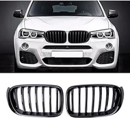 Grille for BMW X3 X4 F25 F26 2014-2017, 1 Pair Single Slat Car Front Bumper Grilles Racing Grill