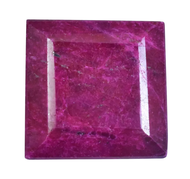 96.60 Ct Natural Huge Red Ruby Certified Earth-Mined Square Cut Loose Gemstone